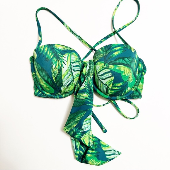 Share and Shore Bikini Top Bra Sz 34B Tropical - Picture 1 of 5